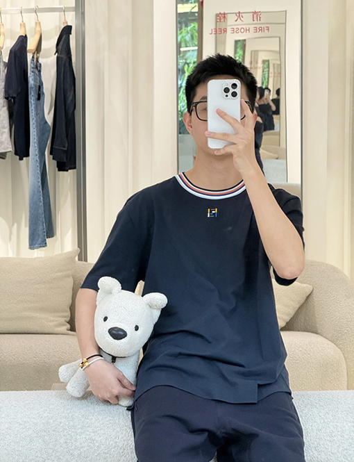 フェンディスーパーコピー カラフルなリブ編み刺繍入り半袖Tシャツ