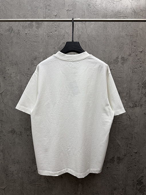 クロムハーツスーパーコピー 4層アップリケクロスステッチ半袖Tシャツ