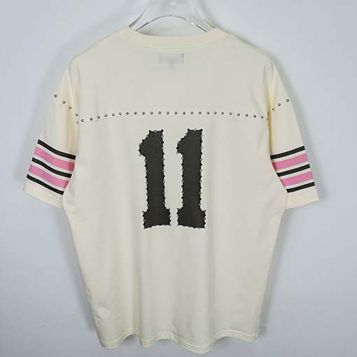 シュプリーム SUPREMEコピー 背番号11 ラインストーンアップリケ文字入り半袖サッカーユニフォーム