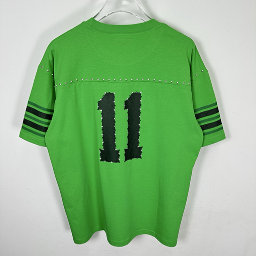 シュプリーム SUPREMEコピー 背番号11 ラインストーンアップリケ文字入り半袖サッカーユニフォーム