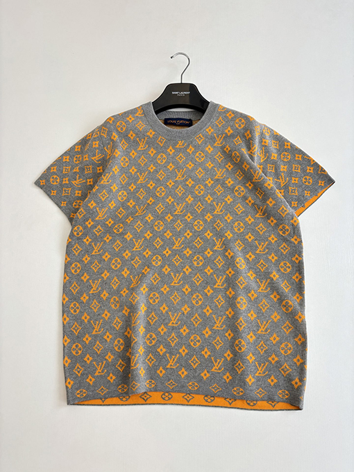ルイヴィトン Monogram 全面ジャカードニットの半袖Tシャツ