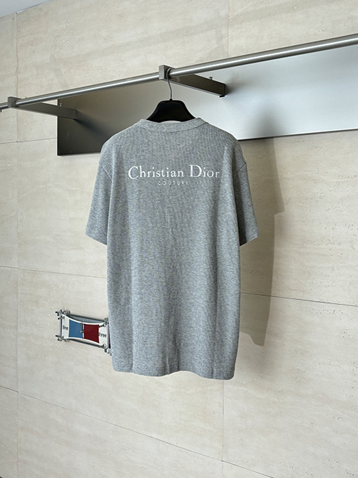 ディオールスーパーコピー Christian Dior Couture ワッフルヘンリーカラー半袖Tシャツ