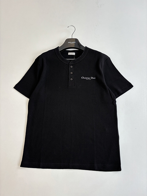 ディオールスーパーコピー Christian Dior Couture ワッフルヘンリーカラー半袖Tシャツ