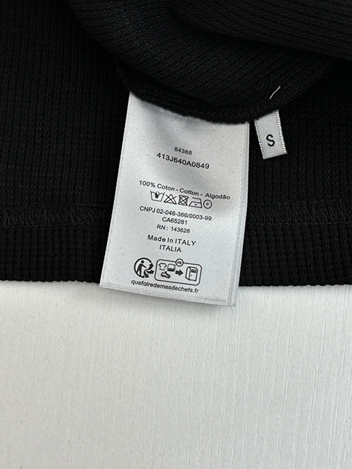 ディオールスーパーコピー Christian Dior Couture ワッフルヘンリーカラー半袖Tシャツ