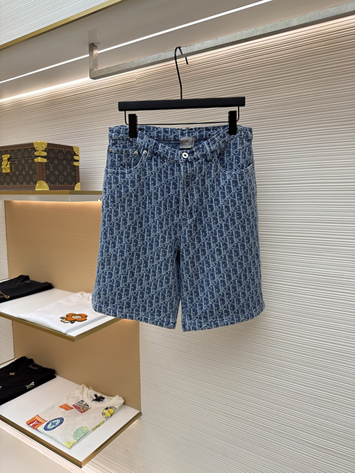 ディオール ふわふわのジャカードコットン混紡ツイルショーツ