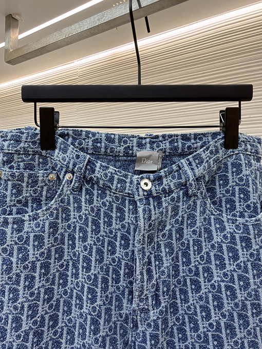 ディオール ふわふわのジャカードコットン混紡ツイルショーツ