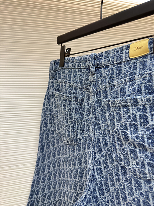 ディオール ふわふわのジャカードコットン混紡ツイルショーツ