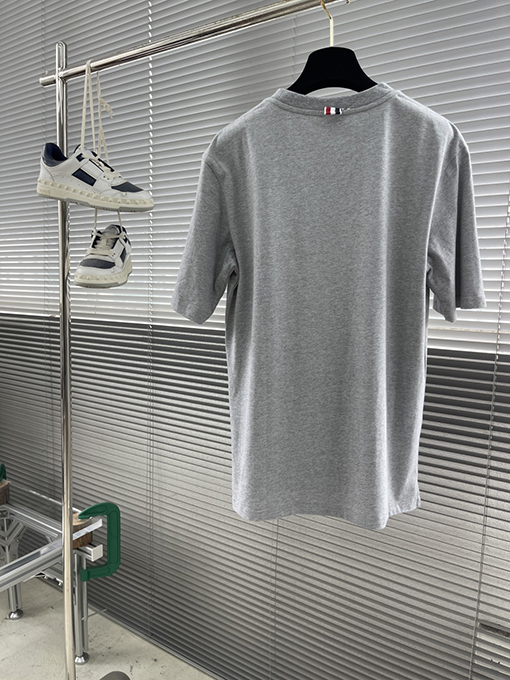 トムブラウンコピー 鳥柄プリントジャージー半袖Tシャツ