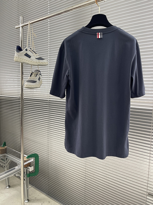 トムブラウンコピー 鳥柄プリントジャージー半袖Tシャツ