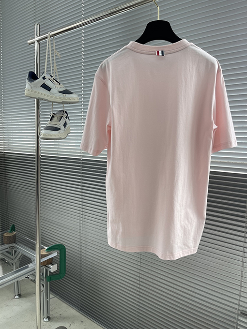 トムブラウンコピー 鳥柄プリントジャージー半袖Tシャツ
