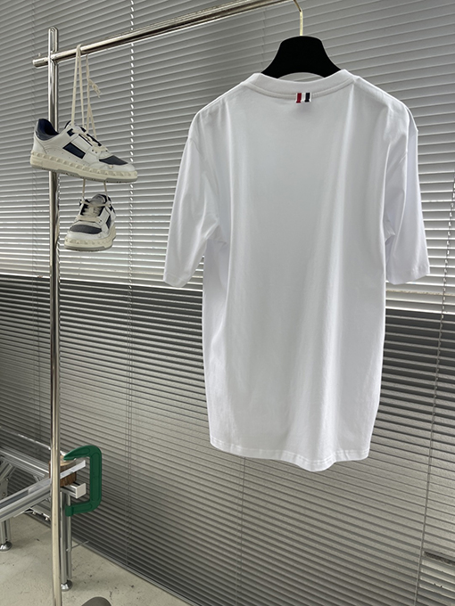 トムブラウンコピー 鳥柄プリントジャージー半袖Tシャツ