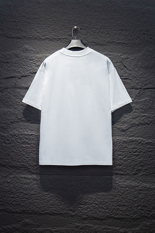 プラダスーパーコピー PRADA 刺繍ロゴ入り三角形プリント半袖Tシャツ