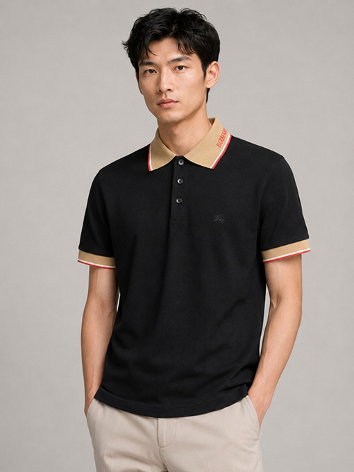 バーバリーコピー BURBERRY レターロゴ入り半袖ポロシャツ