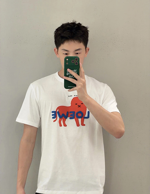 ロエベ Loewe 180周年記念限定アップリケ刺繍入り半袖Tシャツ