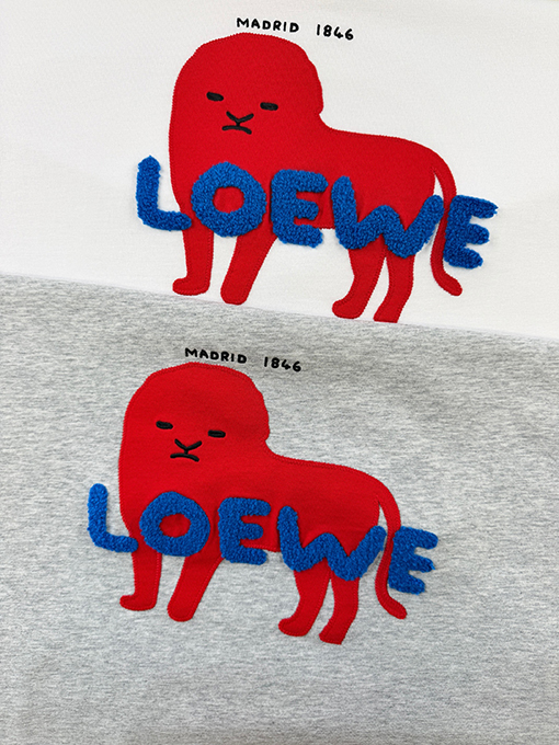 ロエベ Loewe 180周年記念限定アップリケ刺繍入り半袖Tシャツ