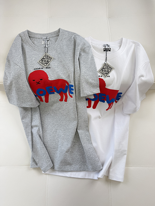 ロエベ Loewe 180周年記念限定アップリケ刺繍入り半袖Tシャツ