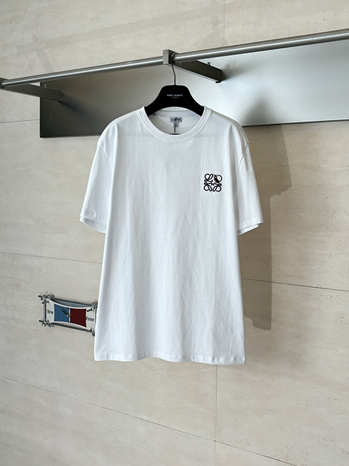 ロエベスーパーコピー Louis Wain Anagram シリーズ刺繍入り半袖Tシャツ