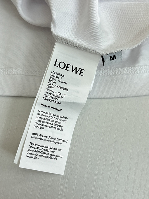 ロエベスーパーコピー Louis Wain Anagram シリーズ刺繍入り半袖Tシャツ