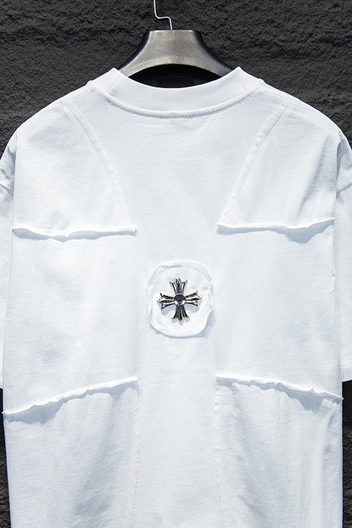 クロムハーツ パッチワークアップリケ ヘビー刺繍 半袖Tシャツ
