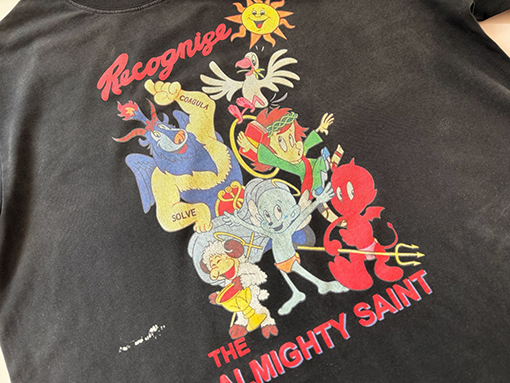 セントマイケルコピー Saint Michael MX6 レトロな漫画柄の半袖Tシャツ