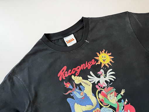 セントマイケルコピー Saint Michael MX6 レトロな漫画柄の半袖Tシャツ