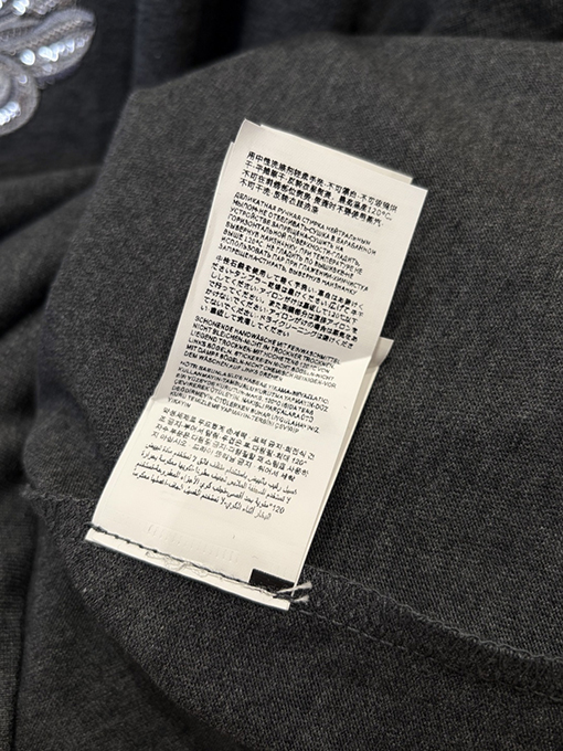 ヴェルサーチコピー メデューサ刺繍入りクルーネック半袖Tシャツ