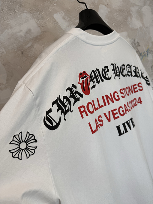 クロムハーツコピー ローリングストーンズ ニューヨーク限定 タン半袖Tシャツ