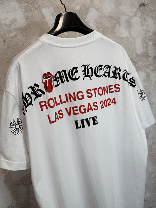 クロムハーツコピー ローリングストーンズ ニューヨーク限定 タン半袖Tシャツ