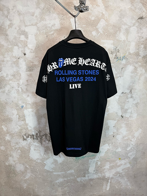 クロムハーツコピー ローリングストーンズ ニューヨーク限定 タン半袖Tシャツ