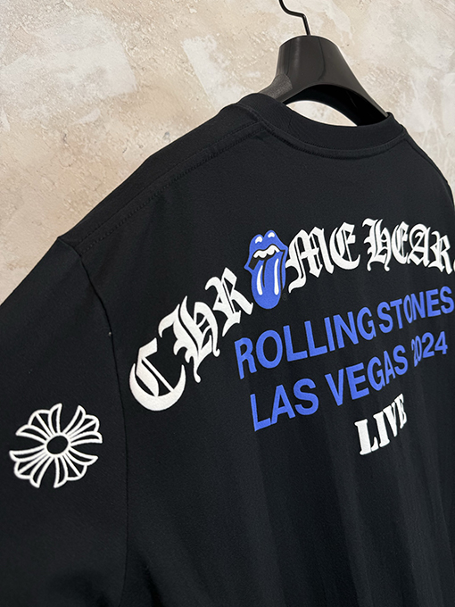 クロムハーツコピー ローリングストーンズ ニューヨーク限定 タン半袖Tシャツ
