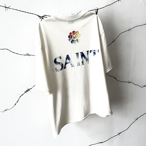 セントマイケルスーパーコピー クラシックコラボレーション油絵自由の女神限定半袖Tシャツ