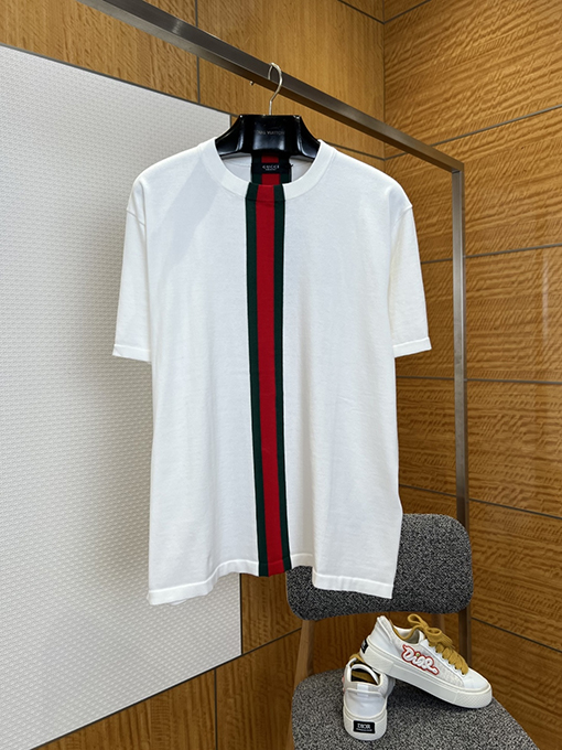 グッチコピー リボン装飾付きニット半袖Tシャツ