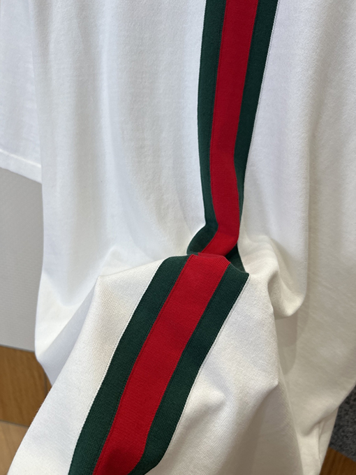 グッチコピー リボン装飾付きニット半袖Tシャツ