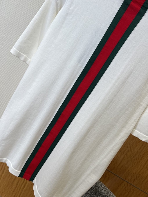 グッチコピー リボン装飾付きニット半袖Tシャツ