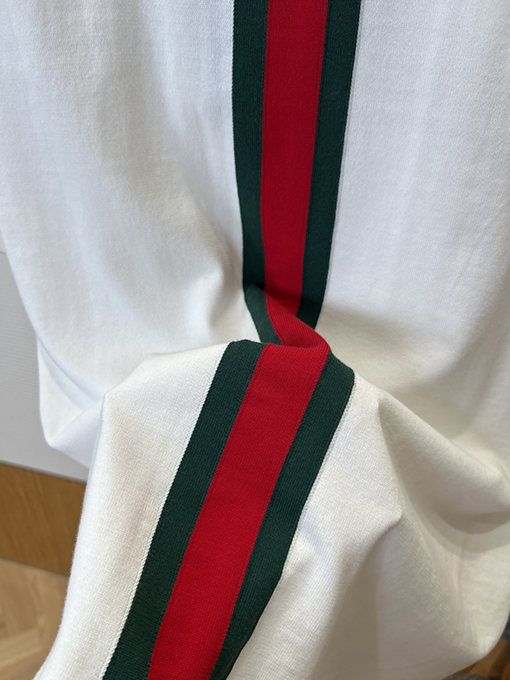 グッチコピー リボン装飾付きニット半袖Tシャツ