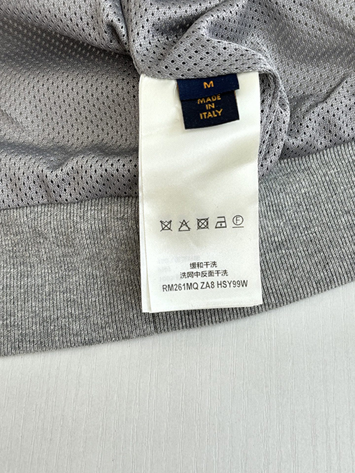 ルイヴィトン Monogram クラシックなエンボスの総柄スタンドカラージップアップジャケット