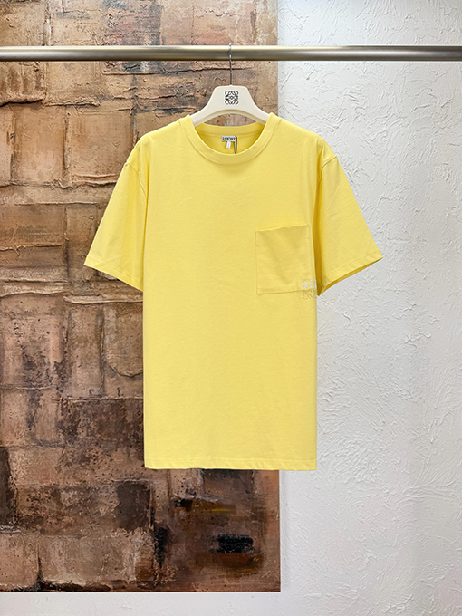 ロエベコピー ポケット刺繍入り半袖Tシャツ