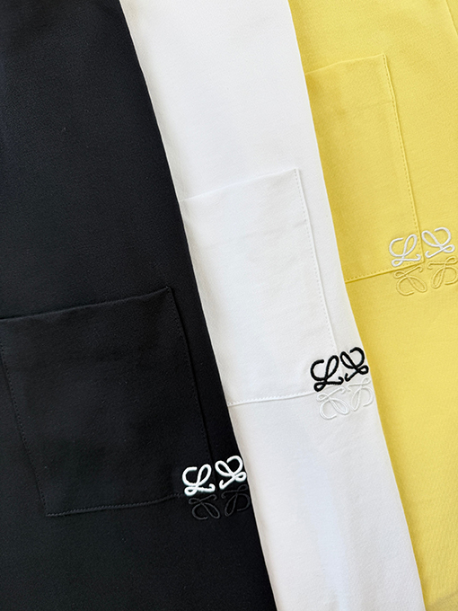 ロエベコピー ポケット刺繍入り半袖Tシャツ