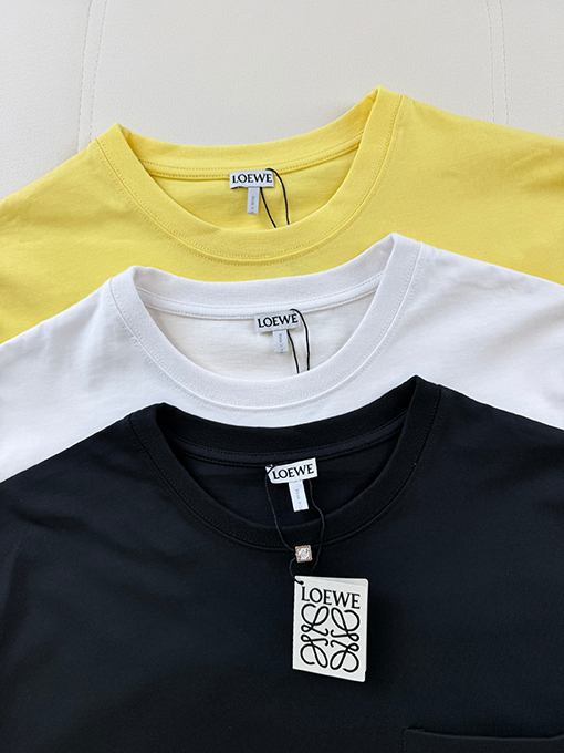 ロエベコピー ポケット刺繍入り半袖Tシャツ