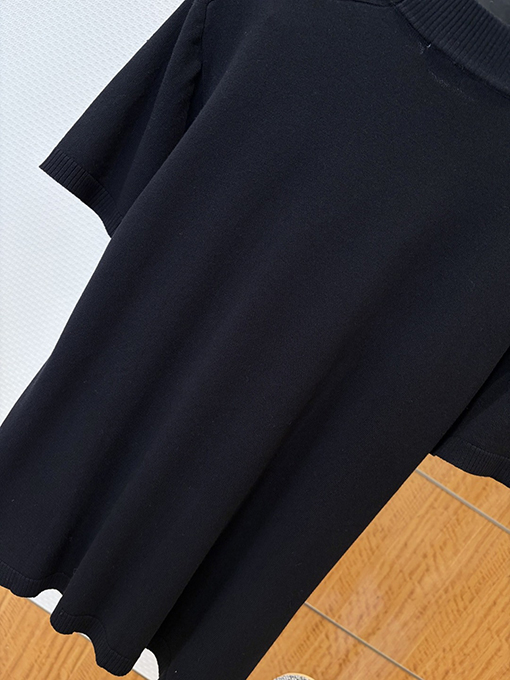 アクネストゥディオズスーパーコピー Acne Studios 手書き刺繍入りニット半袖Tシャツ