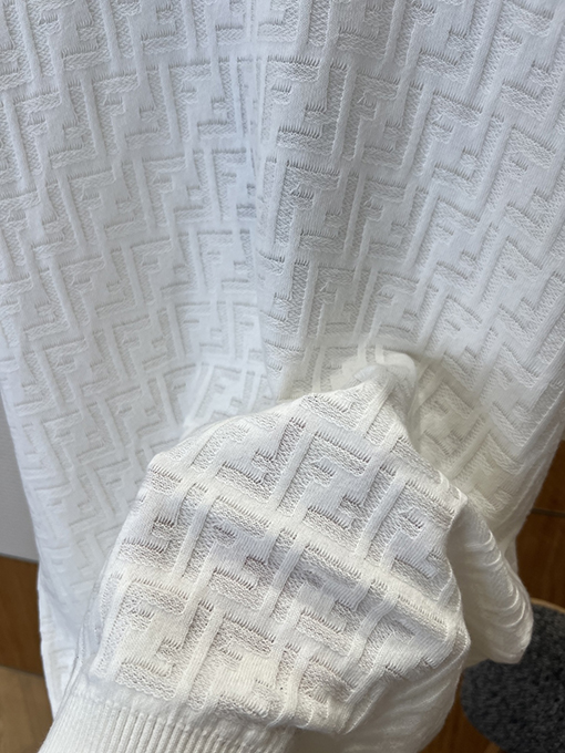 フェンディ ダブルFジャカードニット半袖Tシャツ