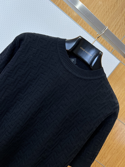 フェンディ ダブルFジャカードニット半袖Tシャツ