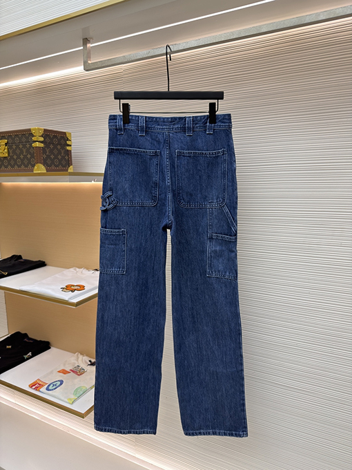 シャネルコピー レディースダブルCロゴ入りワークジーンズ