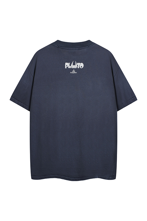 セントマイケルコピー pluto プルートコラボレーション レトロダメージ半袖Tシャツ