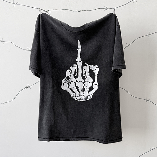 セントマイケル 反逆なモーターサイクルスカル限定半袖Tシャツ