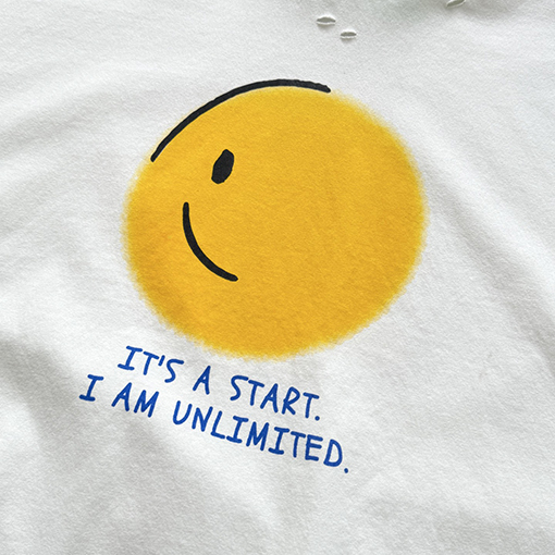 セントマイケルスーパーコピー IT'S A START I M NOT DONE YET コラボレーションレター入り半袖Tシャツ