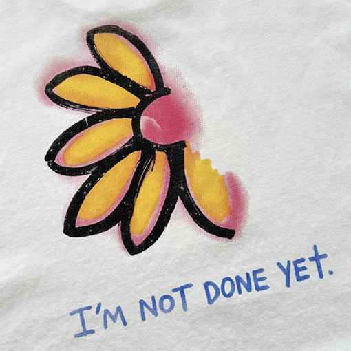 セントマイケルスーパーコピー IT'S A START I M NOT DONE YET コラボレーションレター入り半袖Tシャツ