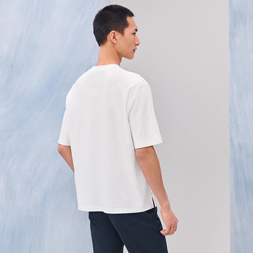 エルメス 全面プリントのクルーネック半袖Tシャツ