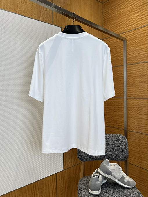エルメス 全面プリントのクルーネック半袖Tシャツ
