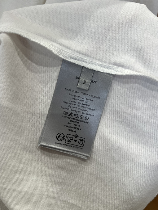 ディオールスーパーコピー ミツバチの刺繍が入ったベーシックな半袖Tシャツ